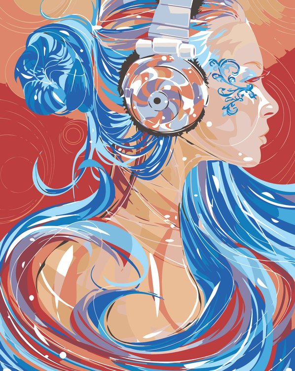 

Картина по номерам Живопись по Номерам Меломанка, 40x50, Меломанка