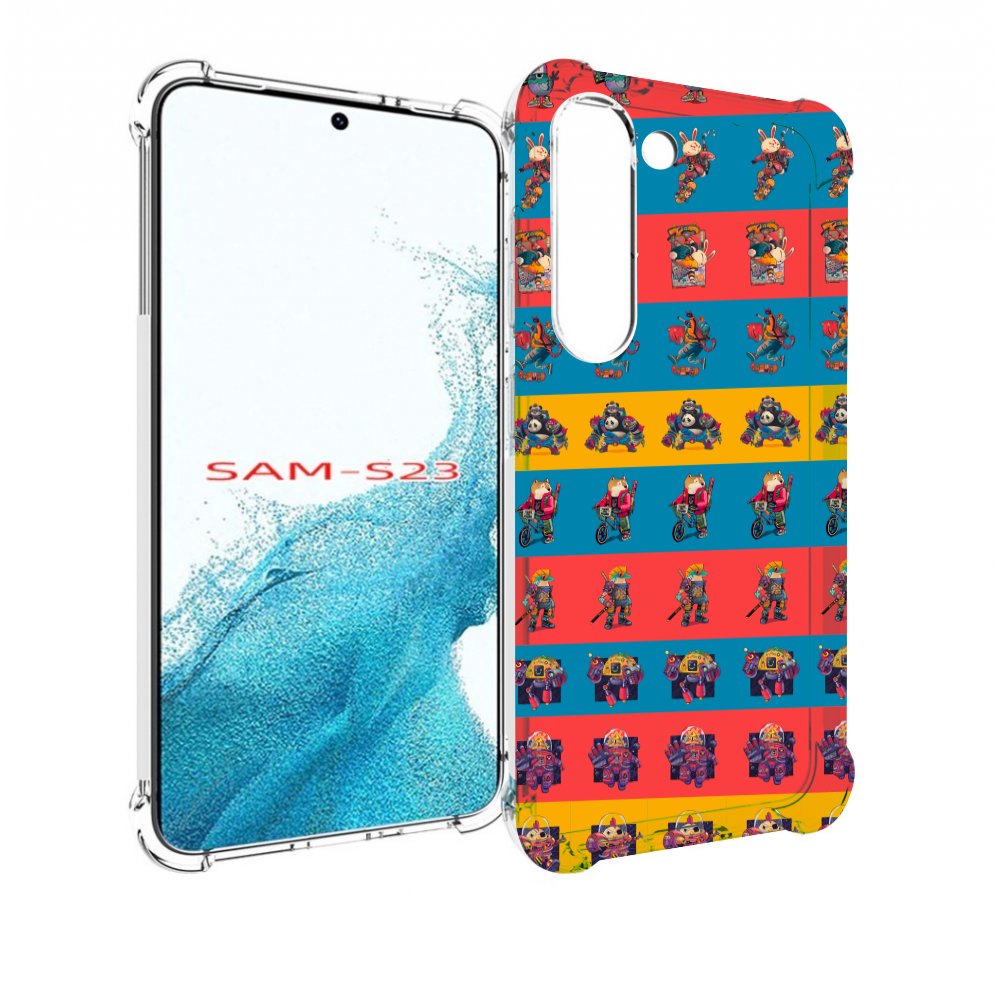 

Чехол MyPads много стикеров для Samsung Galaxy S23, Прозрачный, Tocco