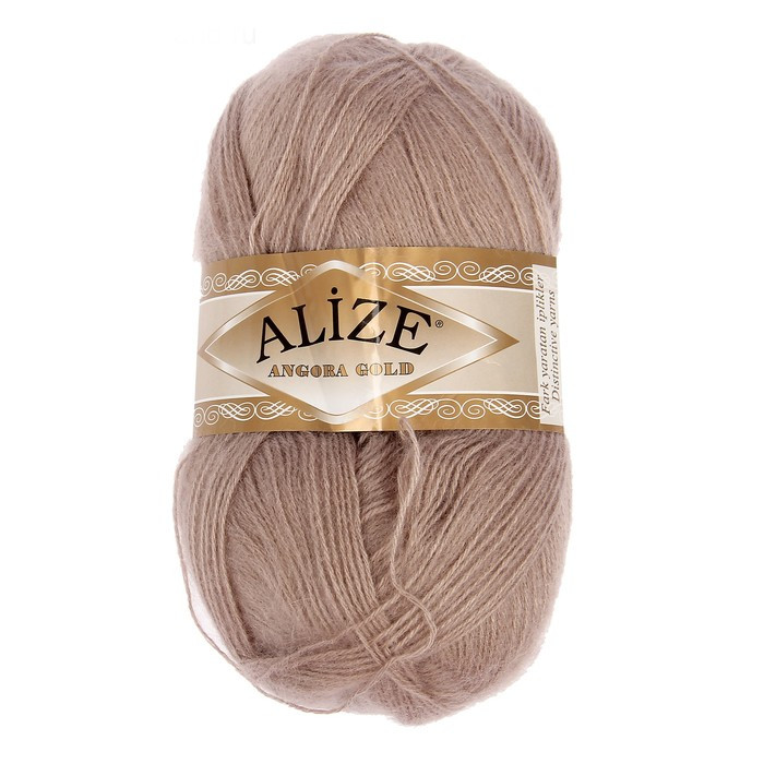 

ALIZE Пряжа "Angora Gold" 20% шерсть, 80% акрил 550м/100гр (541 норка), Коричневый