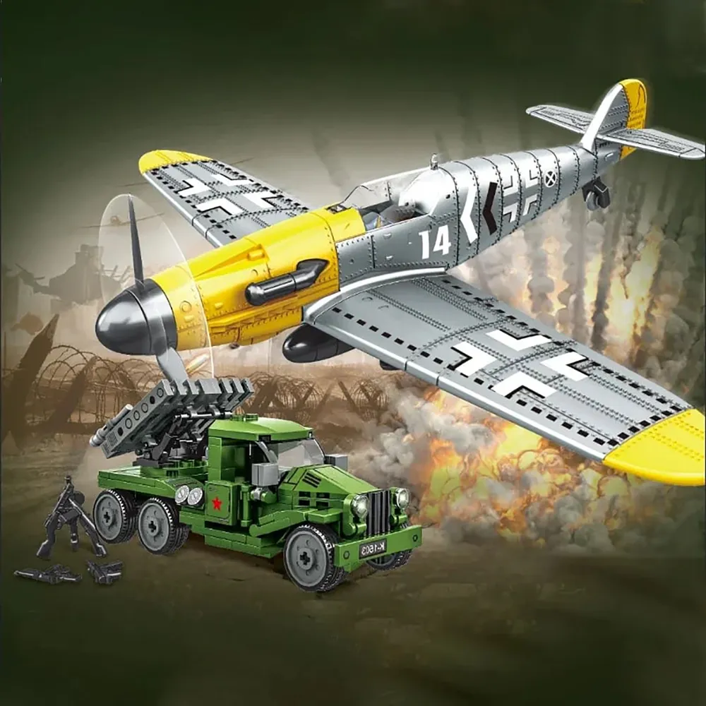 

Конструктор истребитель Мессершмитт BF109, 554 дет