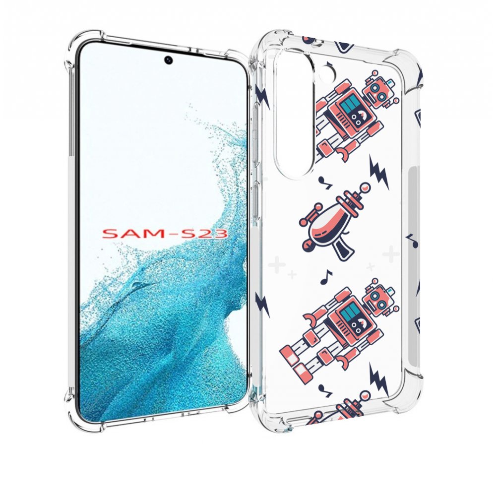 

Чехол MyPads мини-роботы для Samsung Galaxy S23, Прозрачный, Tocco
