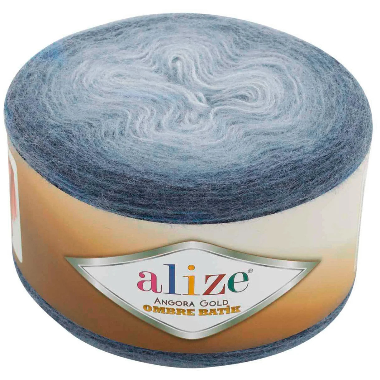 

ALIZE Пряжа "Angora Gold ombre batik" 20% шерсть, 80% акрил 825м/150гр (7363), Разноцветный
