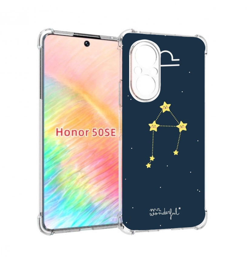 

Чехол бампер MyPads знак-зодиака-весы-1 для Honor 50 SE противоу, Прозрачный, Tocco
