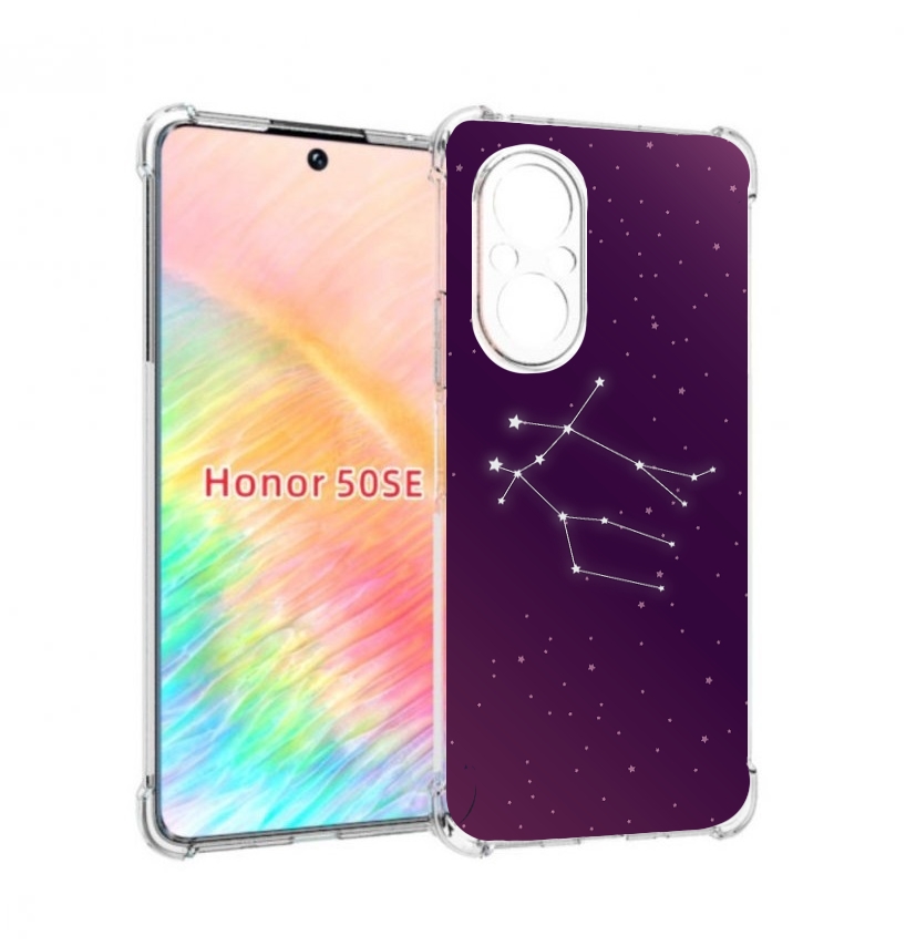 

Чехол бампер MyPads знак-зодиака-близнецы-4 для Honor 50 SE прот, Прозрачный, Tocco