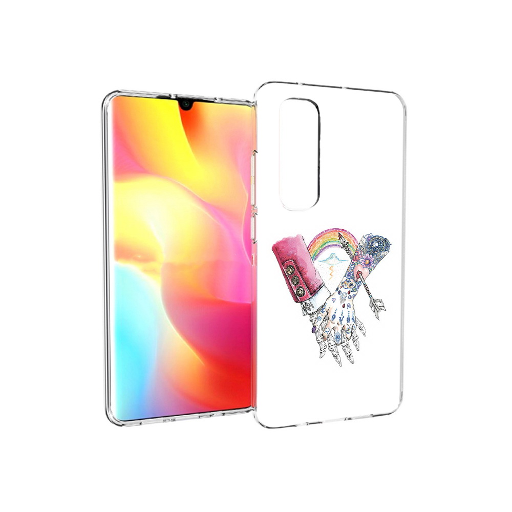 

Чехол MyPads Tocco для Xiaomi Mi Note 10 Lite абстракция руки в татуировках, Прозрачный, Tocco
