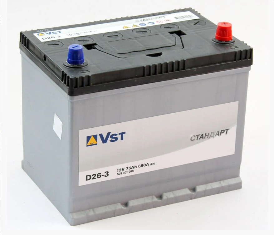 Аккумуляторная батарея VST Стандарт 6СТ-75.0 (575 301 068) яп.ст/бортик 575301068