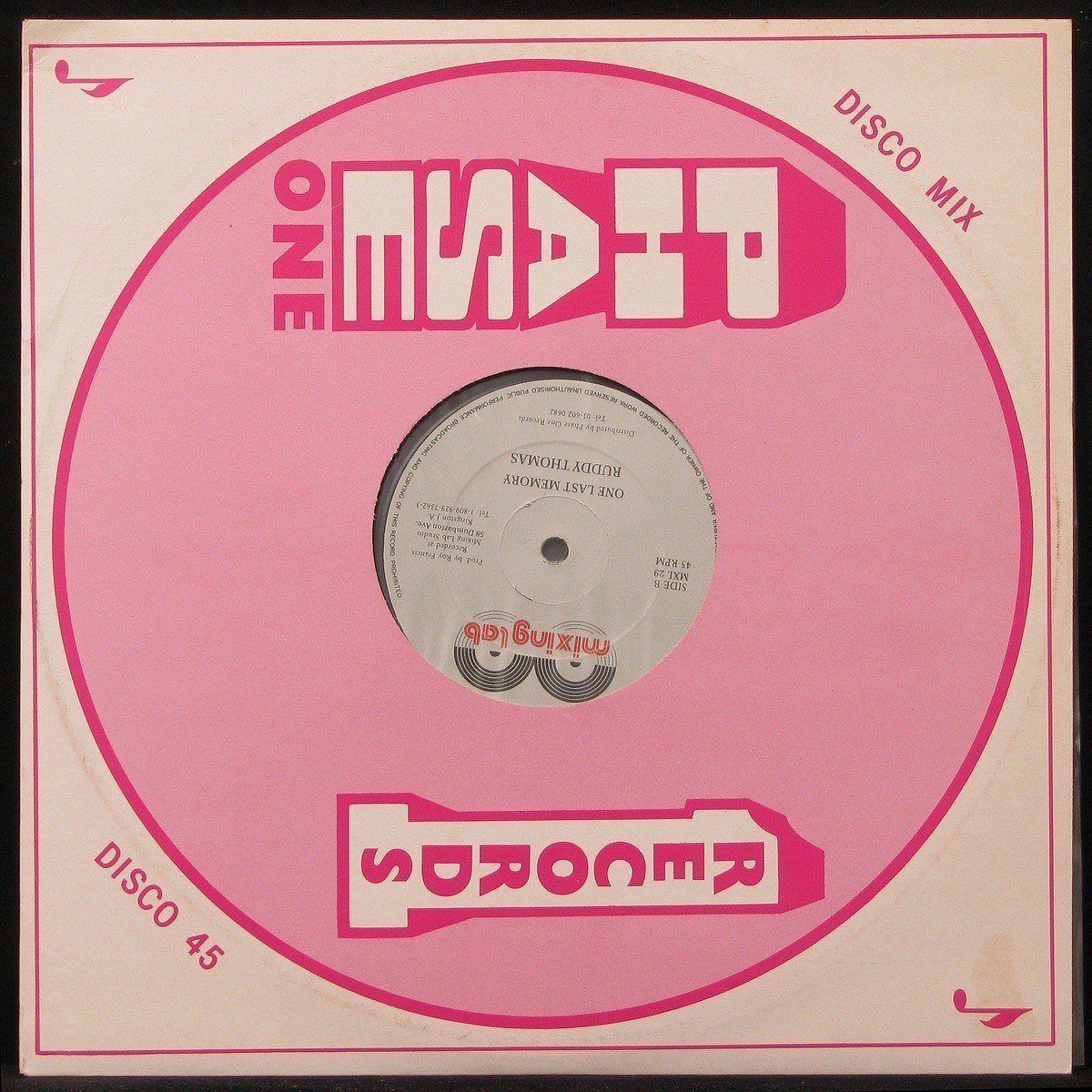 

LP Sanchez & Flourgon / Ruddy Thomas - Working My Way Back / One Last (maxi) (300315)