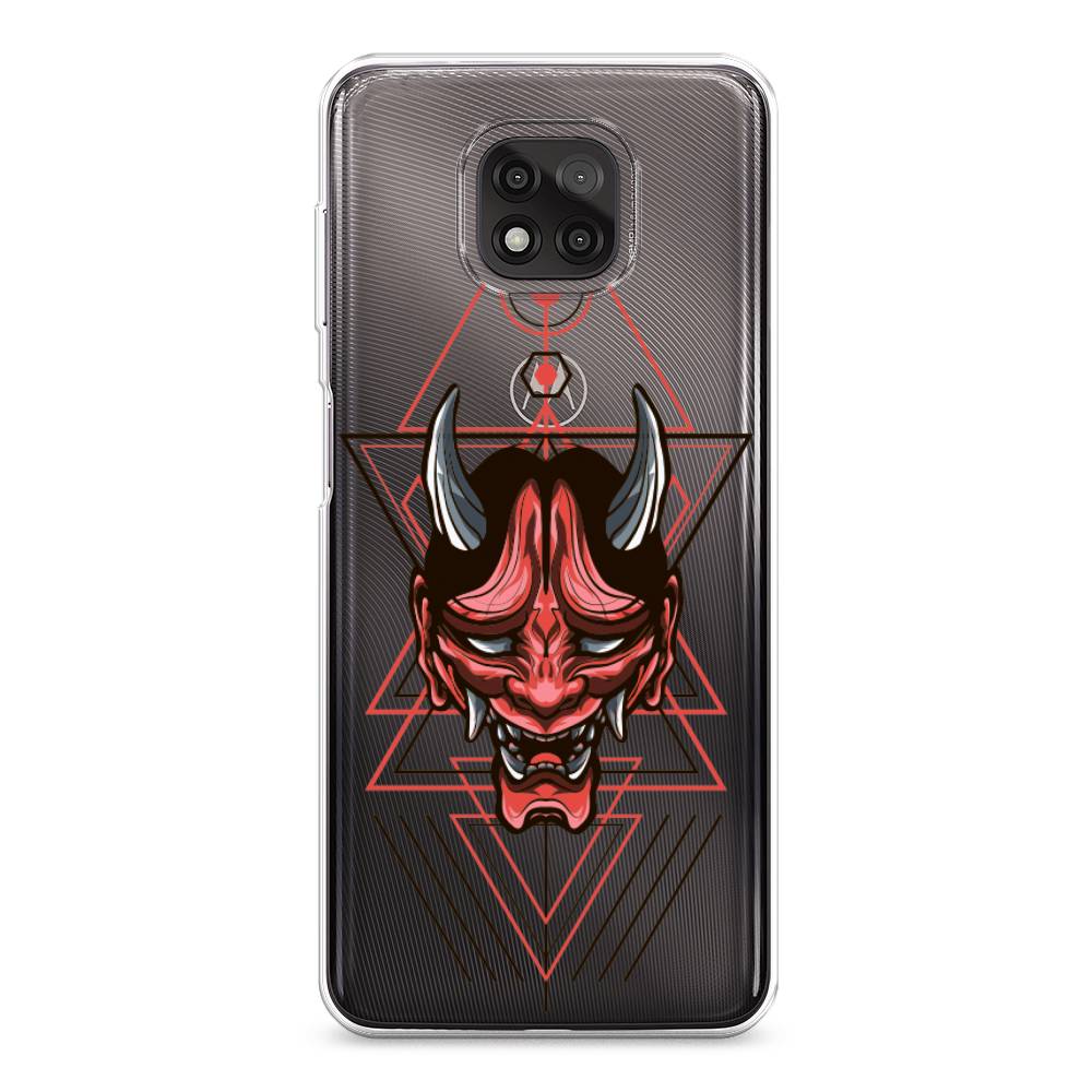 

Чехол на Motorola Moto G Power 2021 "Hanya Oni mask", Серый;красный;черный, 242750-4