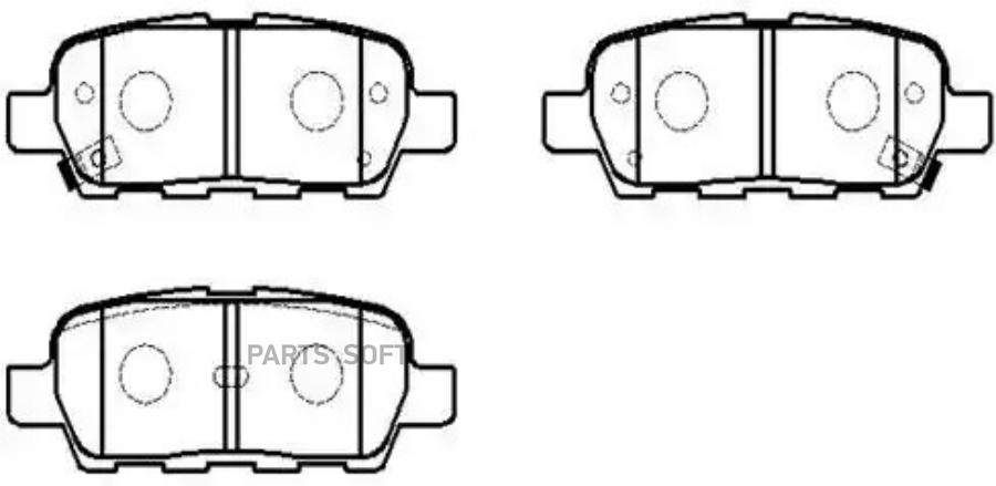 

Колодки тормозные дисковые задн infiniti: fx 35, fx45 03-08 nissan: murano 03-08, quest 0