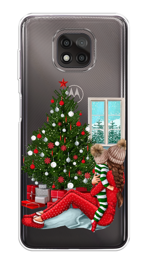 

Чехол на Motorola Moto G Power 2021 "Новый год с мамой", Красный;зеленый;голубой, 242750-6