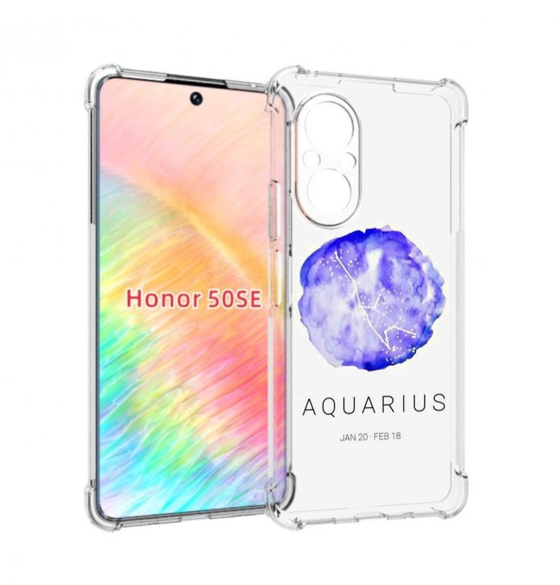 

Чехол бампер MyPads знак зодиака водолеи 5 для Honor 50 SE прот, Прозрачный, Tocco