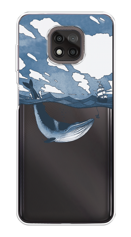 

Чехол на Motorola Moto G Power 2021 "Большой кит", Синий, 242750-1