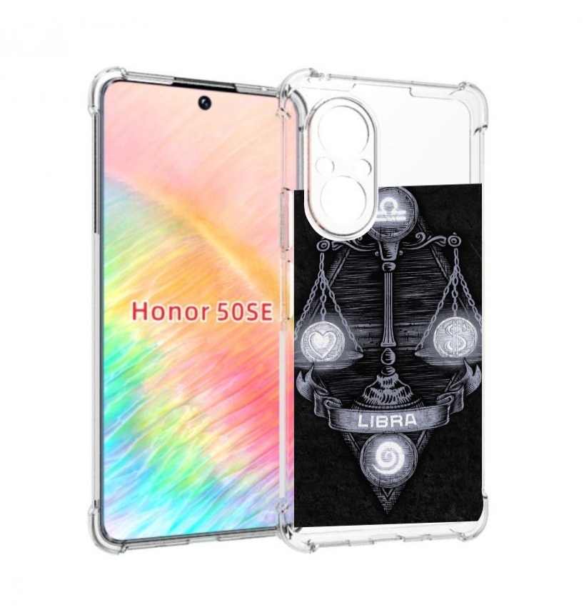 

Чехол бампер MyPads знак зодиака весы 2 для Honor 50 SE противоу, Прозрачный, Tocco