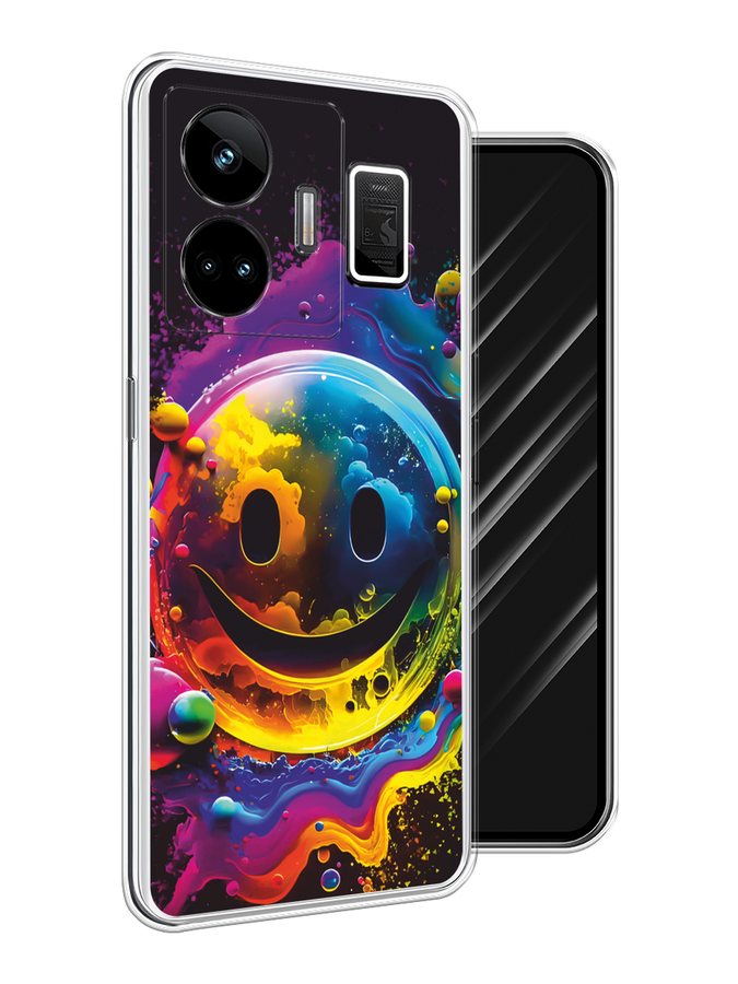 

Чехол Awog на Realme GT Neo 5 5G/GT 3 "Кислотный смайл", Фиолетовый;желтый;синий, 2513750-1