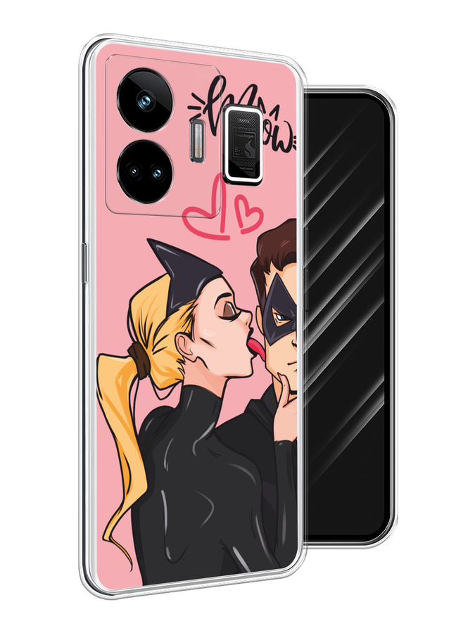 

Чехол Awog на Realme GT Neo 5 5G/GT 3 "Kiss of Cat Woman", Розовый;черный;бежевый, 2513750-1