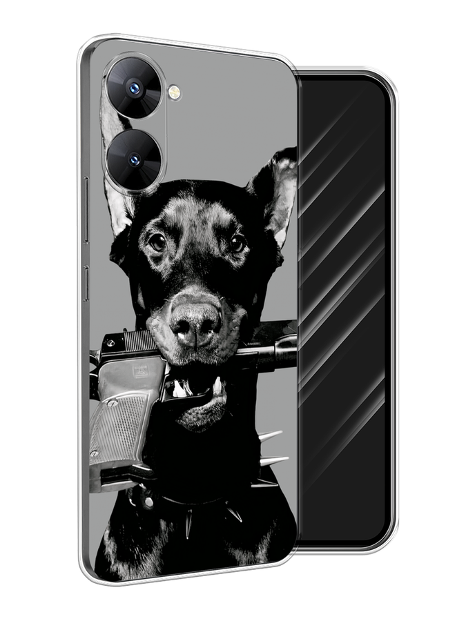

Чехол Awog на Realme V30 5G/V30T 5G "Доберман", Серый, 2513550-1