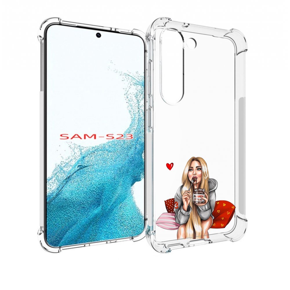 

Чехол MyPads любительница-нутеллы женский для Samsung Galaxy S23, Прозрачный, Tocco