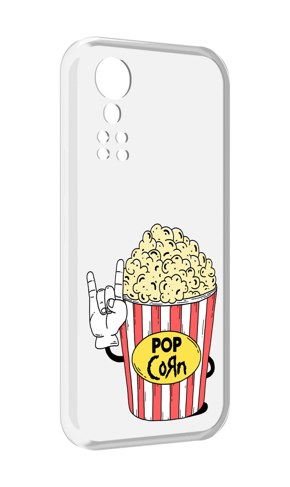 

Чехол MyPads крутой попкорн для ZTE Axon 30 5G / Axon 30S, Прозрачный, Tocco