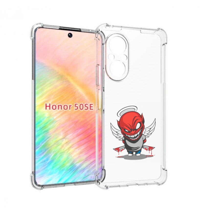 

Чехол бампер MyPads злой-ангел для Honor 50 SE противоударный, Прозрачный, Tocco
