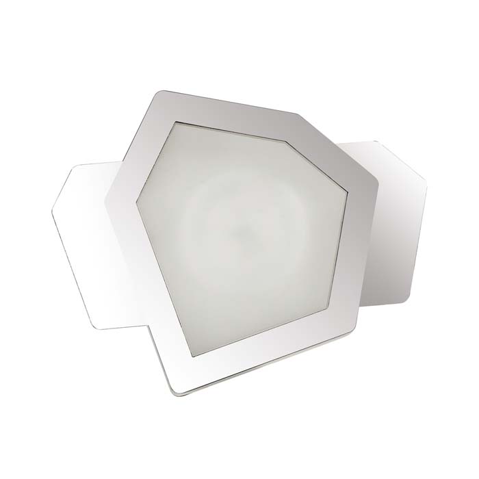 фото -светильник настенный 4057/4wl odl18 067 хром/белый 4w 3000k odeon light