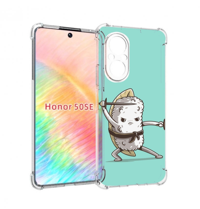 

Чехол бампер MyPads злой суши детский для Honor 50 SE противоуда, Прозрачный, Tocco