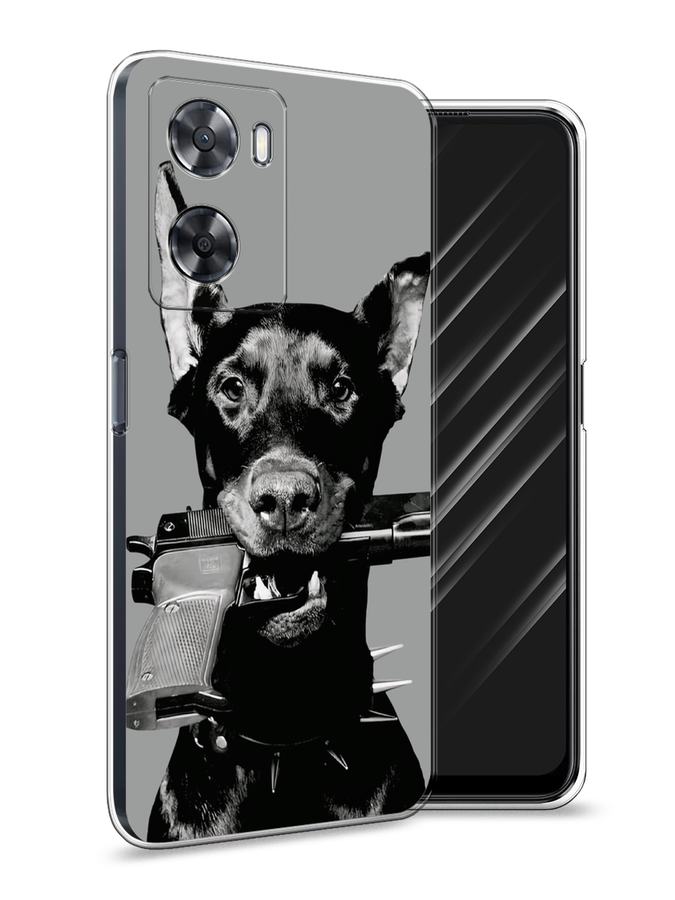 

Чехол Awog на Oppo A77s 4G "Доберман", Серый, 2511950-1