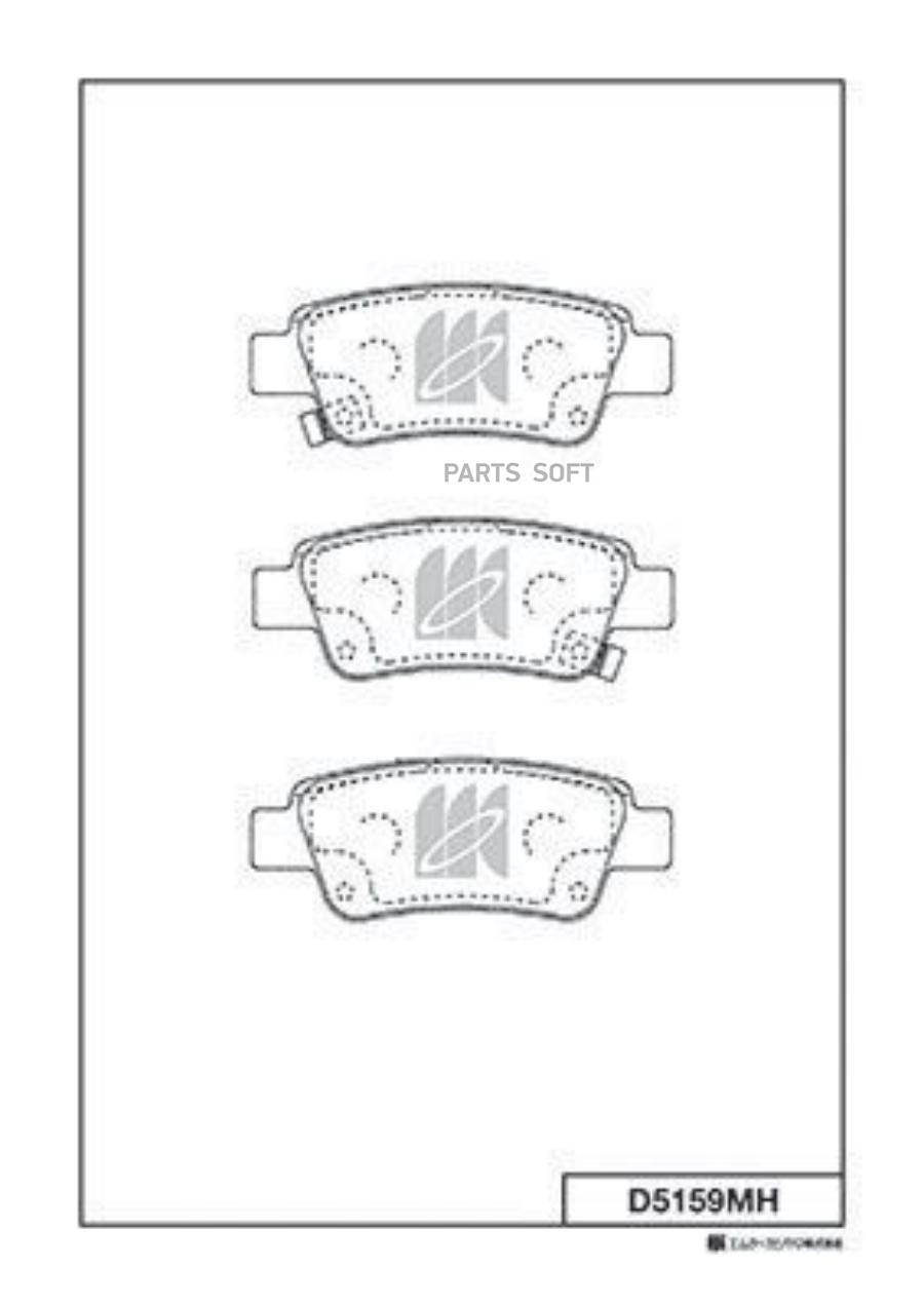 

Колодки тормозные задние с антискрипной пластиной Honda CR-V III/CR-V IV 06>12 KASHIYAMA D