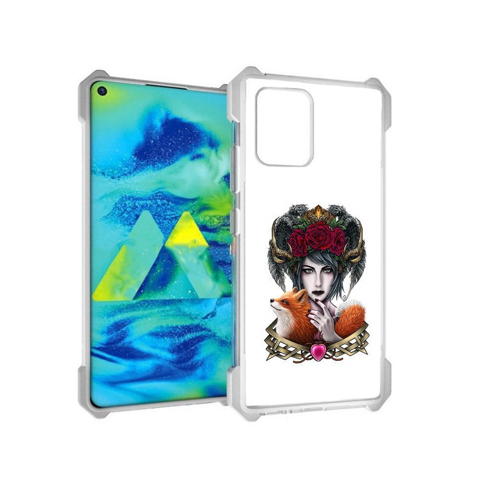 

Чехол MyPads Tocco для Samsung Galaxy S10 Lite девушка с лисой (PT143840.502.314), Прозрачный, Tocco