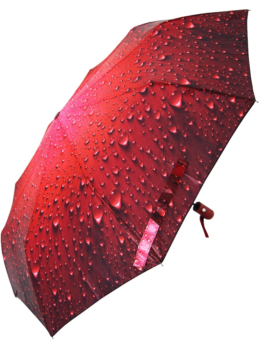 

Зонт складной женский автоматический RainBrella 183 бордовый, 183