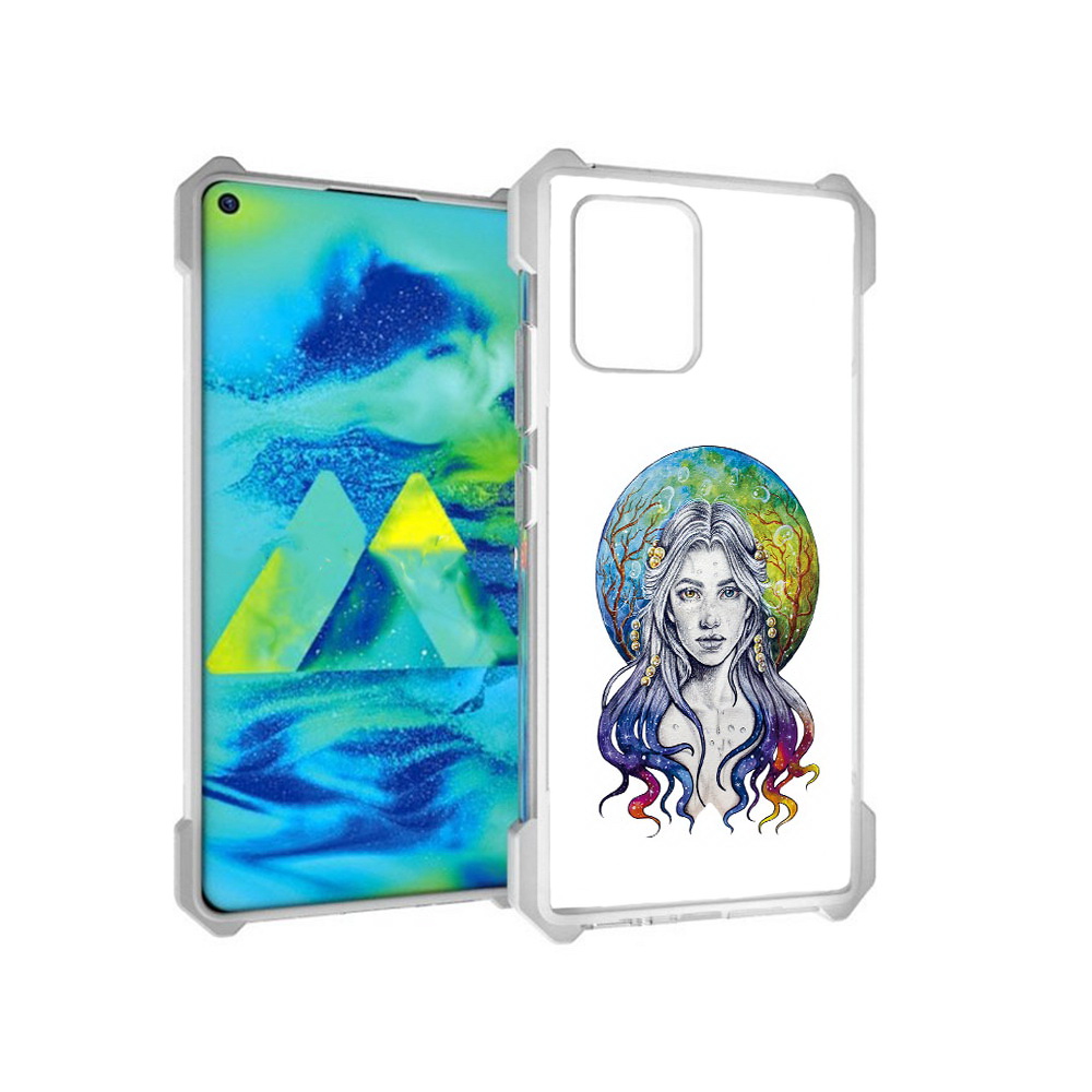 

Чехол MyPads Tocco для Samsung Galaxy S10 Lite девушка с красивыми волосами, Прозрачный, Tocco
