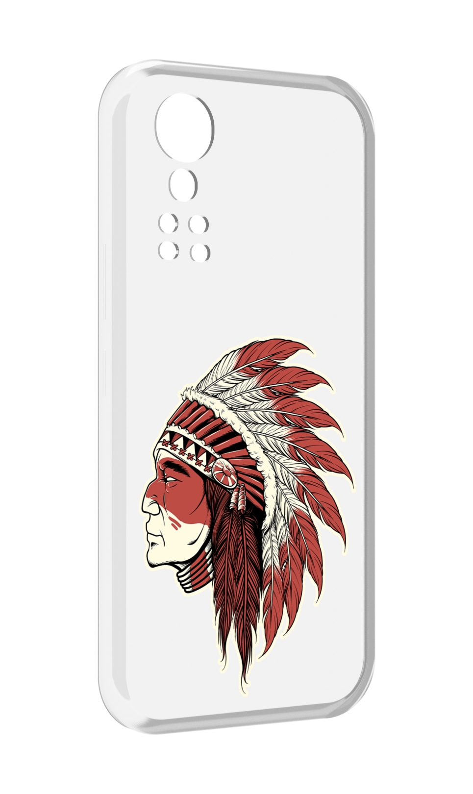 

Чехол MyPads красный индеец для ZTE Axon 30 5G / Axon 30S, Прозрачный, Tocco