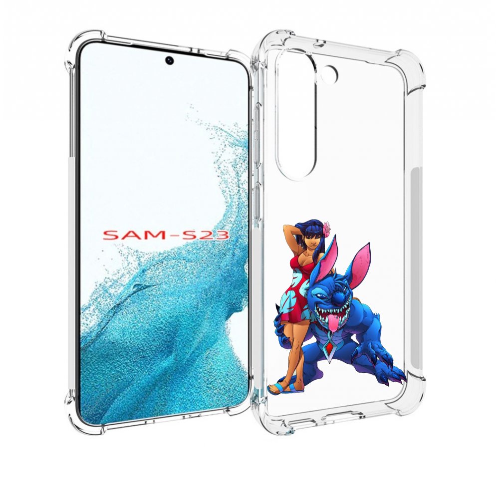 

Чехол MyPads лило и накаченный стич детский для Samsung Galaxy S23, Прозрачный, Tocco