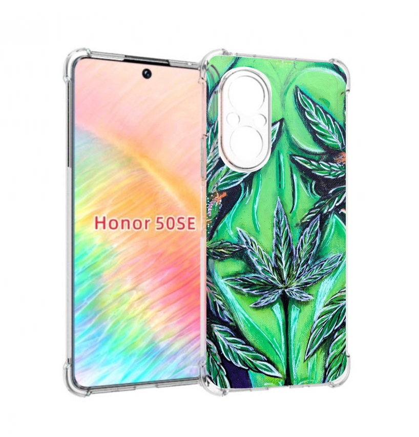 

Чехол бампер MyPads зеленая девушка для Honor 50 SE противоударный, Прозрачный, Tocco