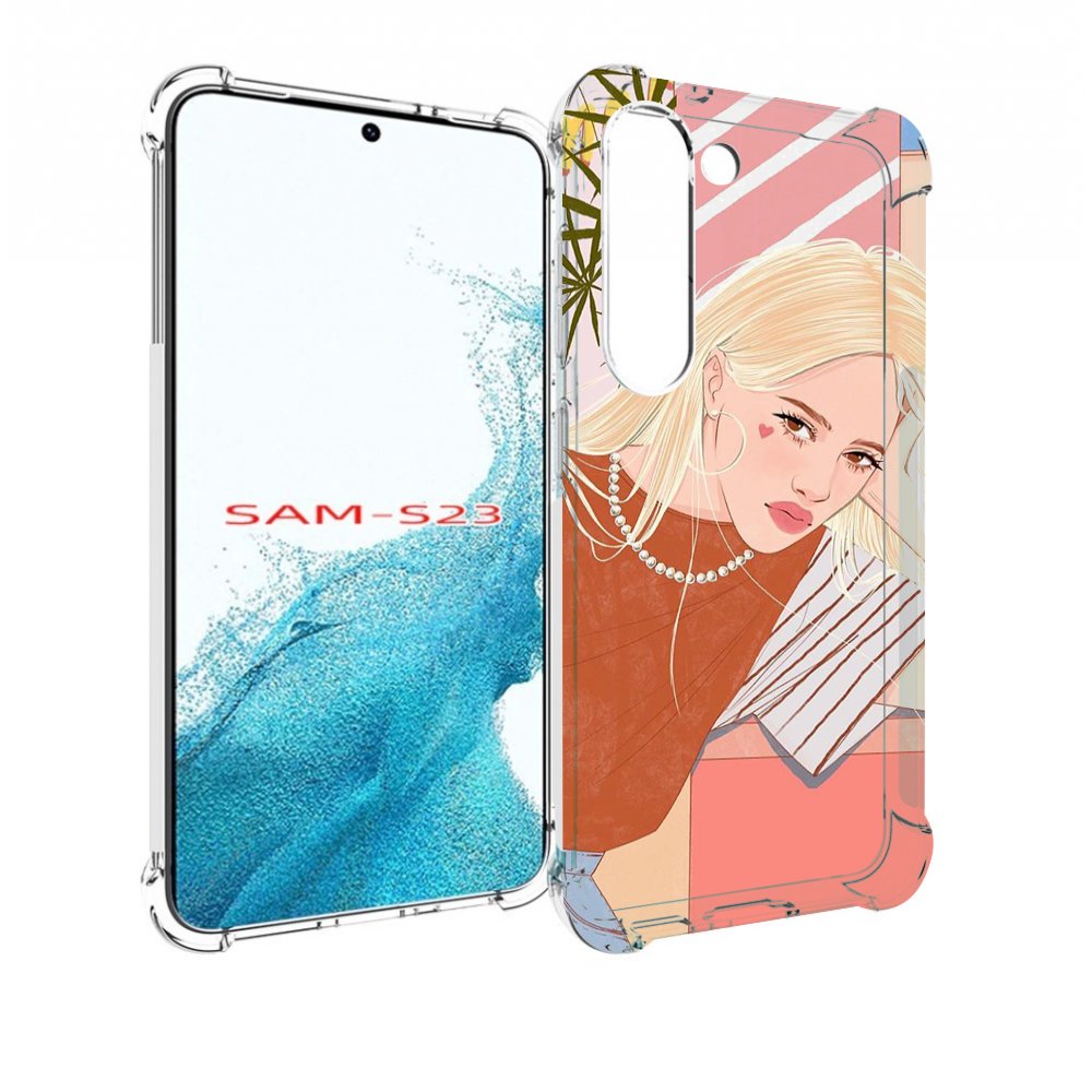 

Чехол MyPads летняя-девочка женский для Samsung Galaxy S23, Прозрачный, Tocco