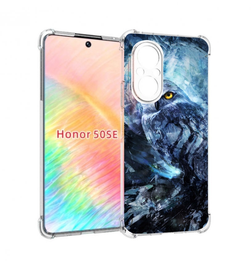 

Чехол бампер MyPads замороженная-сова для Honor 50 SE противоуда, Прозрачный, Tocco