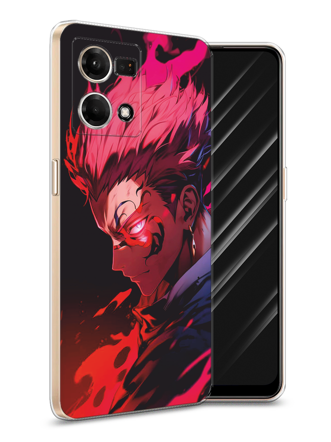 

Чехол Awog на Oppo Reno 8 4G "Взгляд Сукуны", Розовый;красный;черный, 2511450-1