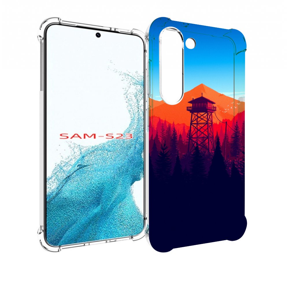 

Чехол MyPads лес с оранжевыми горами для Samsung Galaxy S23, Прозрачный, Tocco