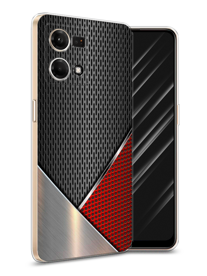 

Чехол Awog на Oppo Reno 8 4G "Стальной металл", Черный;красный;серебристый, 2511450-1