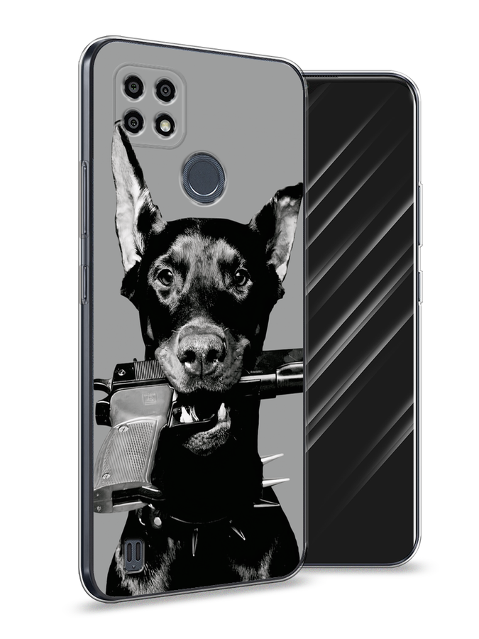 

Чехол Awog на Realme C21Y/C25Y "Доберман", Серый, 2510950-1