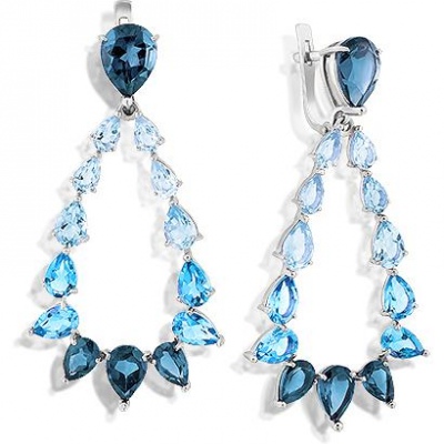 

Серьги из красного золота с 28 топазами Master Brilliant 02-2-282-2100-110, 02-2-282-2100-110