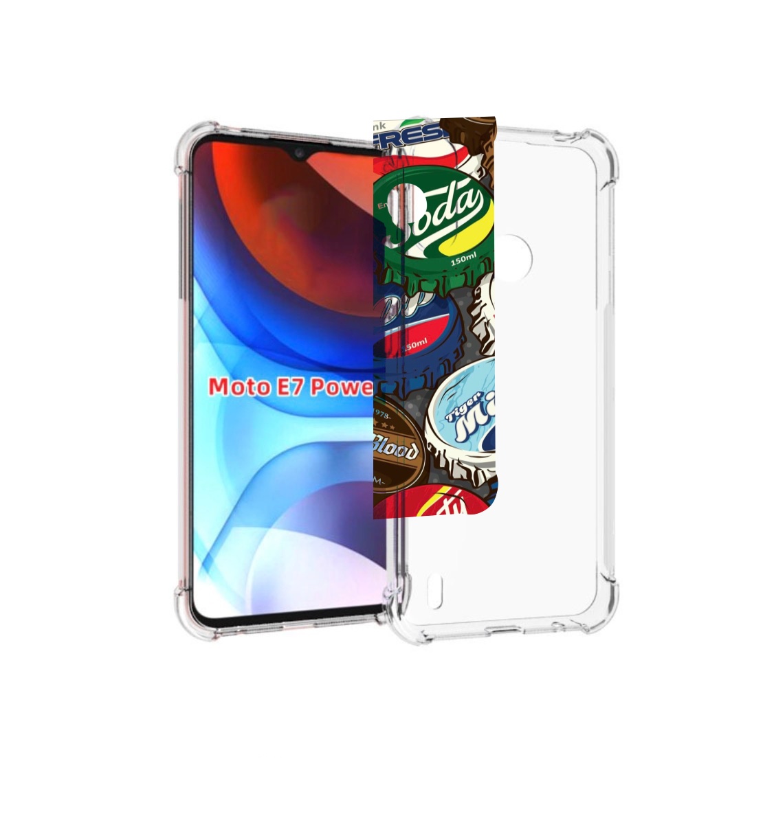 

Чехол MyPads крышки от баночек для Motorola Moto E7 Power, Прозрачный, Tocco