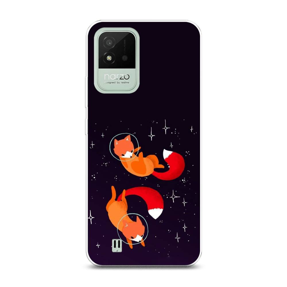 

Чехол Awog на Realme Narzo 50i "Лисы космонавты", Разноцветный, 2510050-4