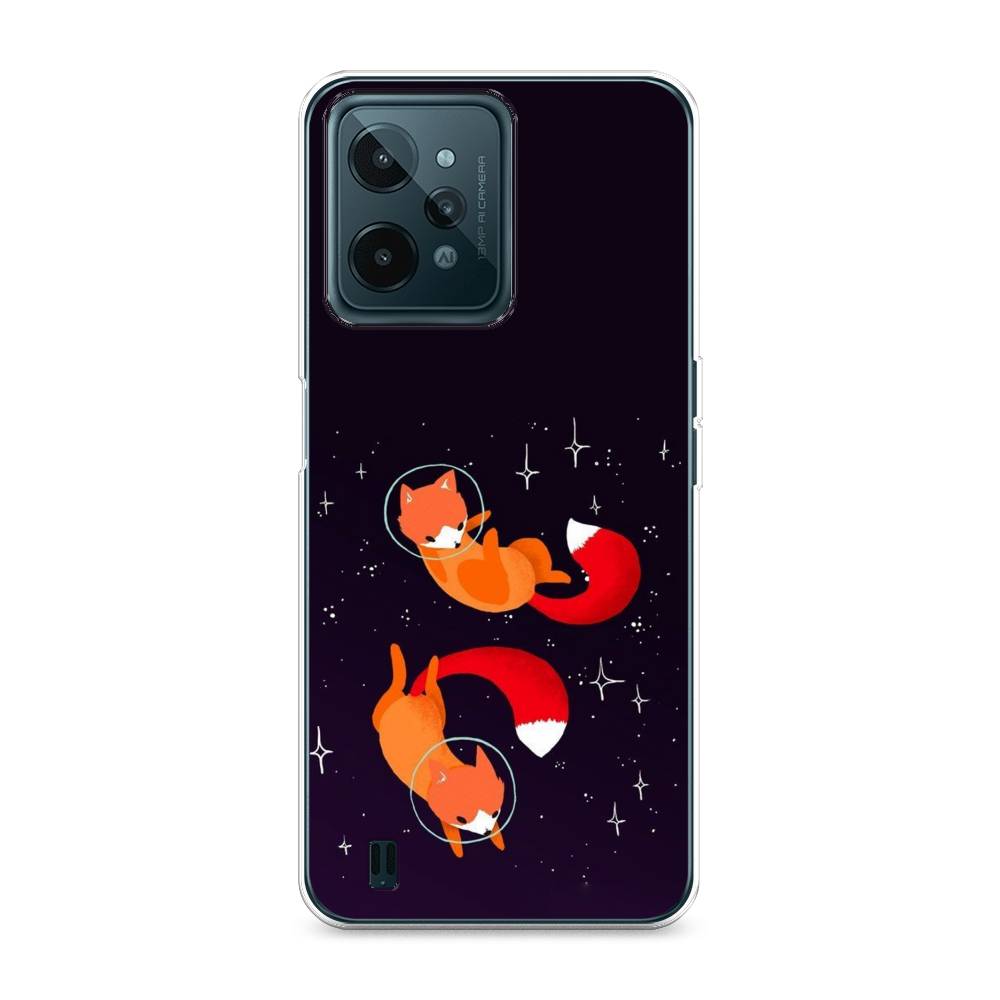 

Чехол Awog на Realme C31 "Лисы космонавты", Разноцветный, 259350-4