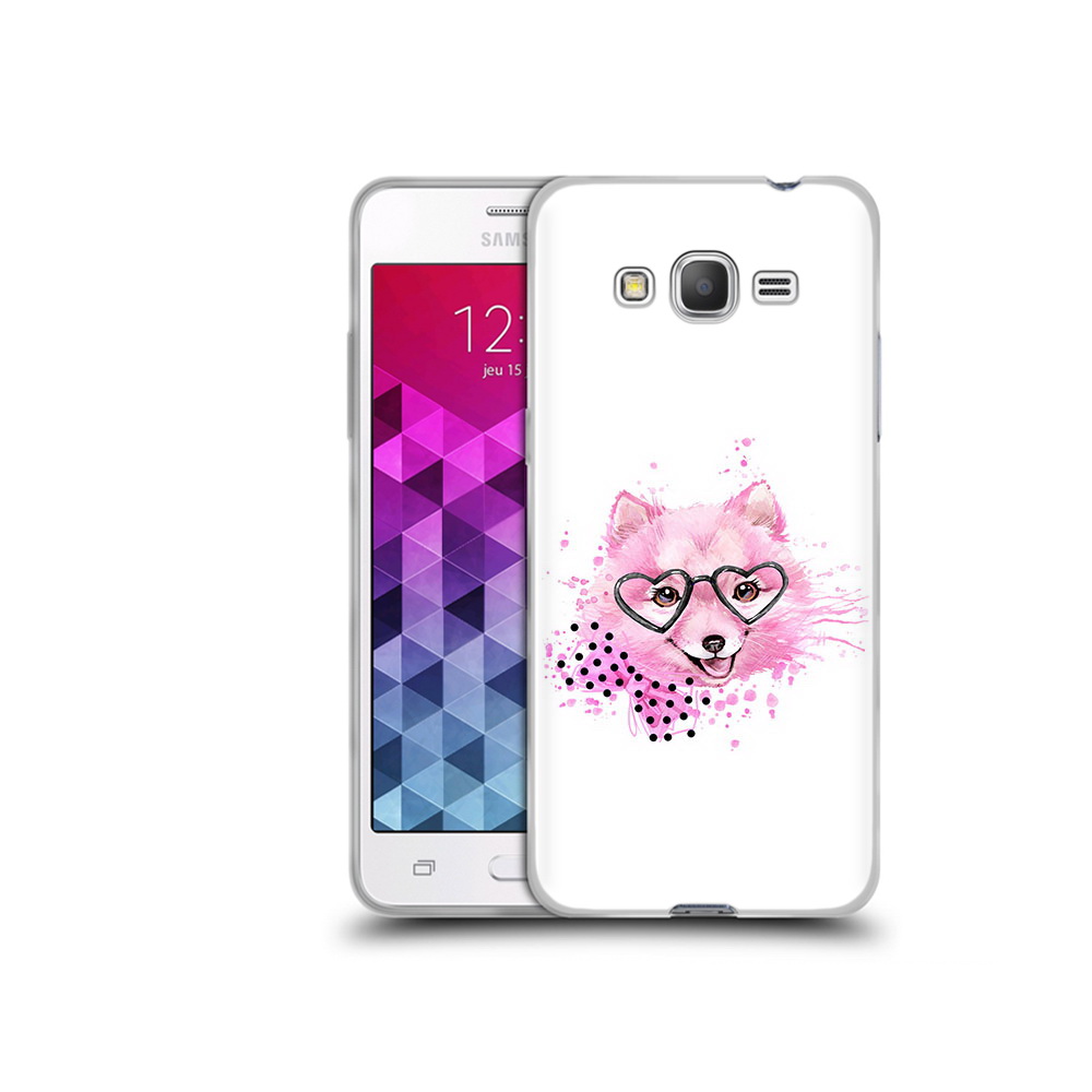 

Чехол MyPads Tocco для Samsung Galaxy Grand Prime розовый волченок, Прозрачный, Tocco