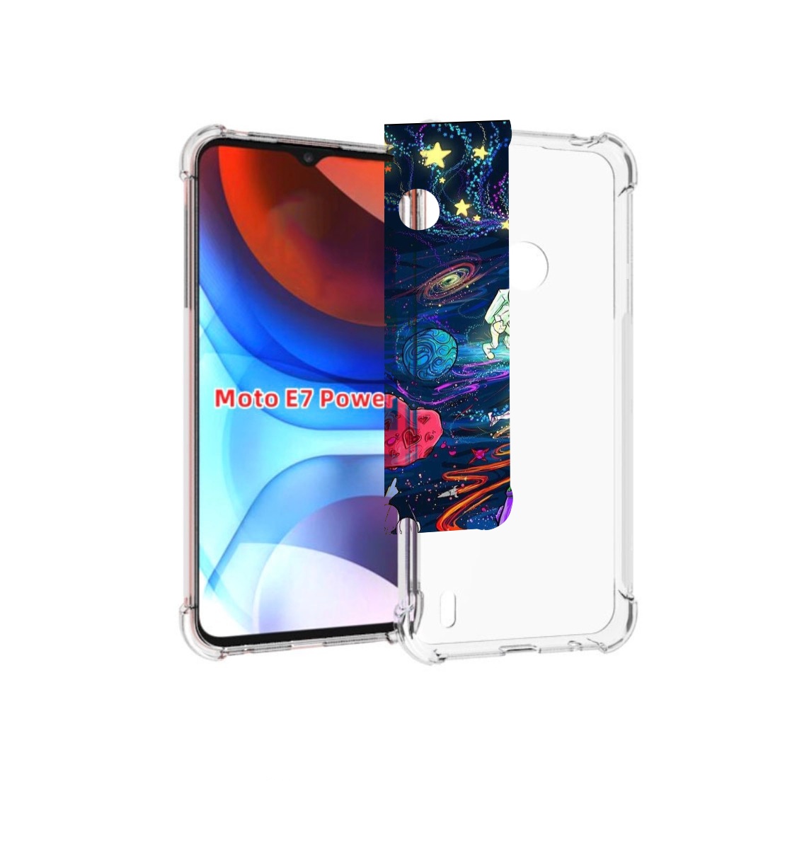

Чехол MyPads красочный космос для Motorola Moto E7 Power, Прозрачный, Tocco