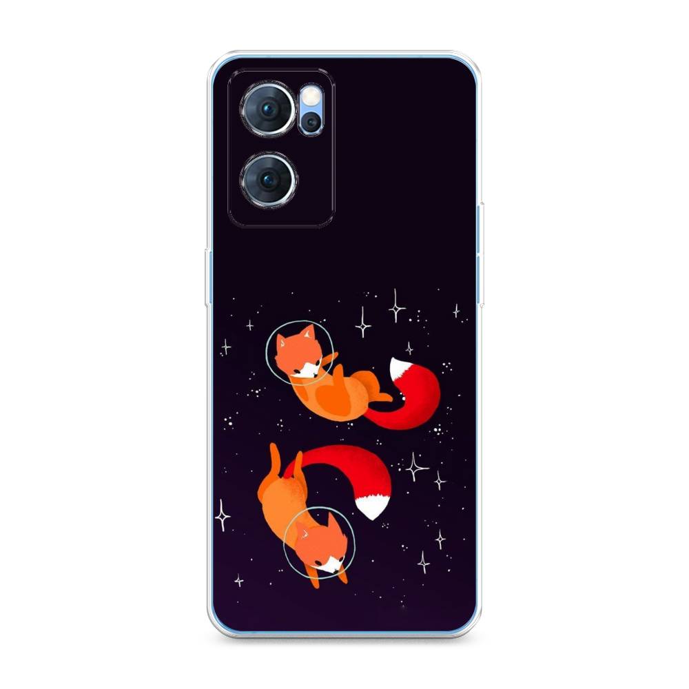 

Чехол Awog на Oppo Reno 7 5G "Лисы космонавты", Разноцветный, 258150-4