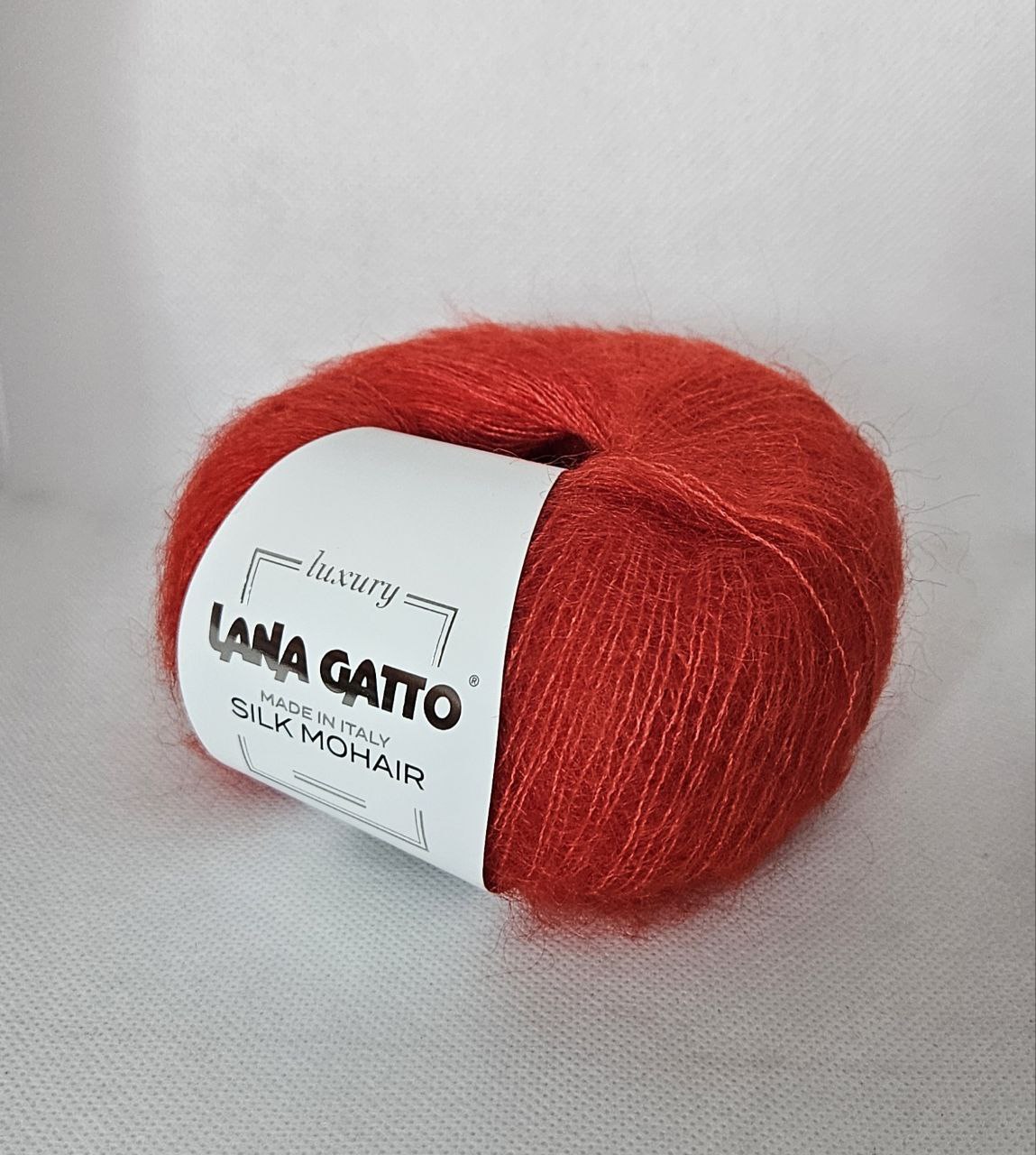 

Пряжа для вязания Lana Gatto Silk Mohair мохер на шелке 25г/212м, 6024 Красный, 3 мотка, Silk Mohair