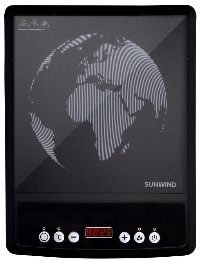 Настольная индукционная плитка SunWind SCI-0501 Black тепловентилятор sakura sa 0501 black gray