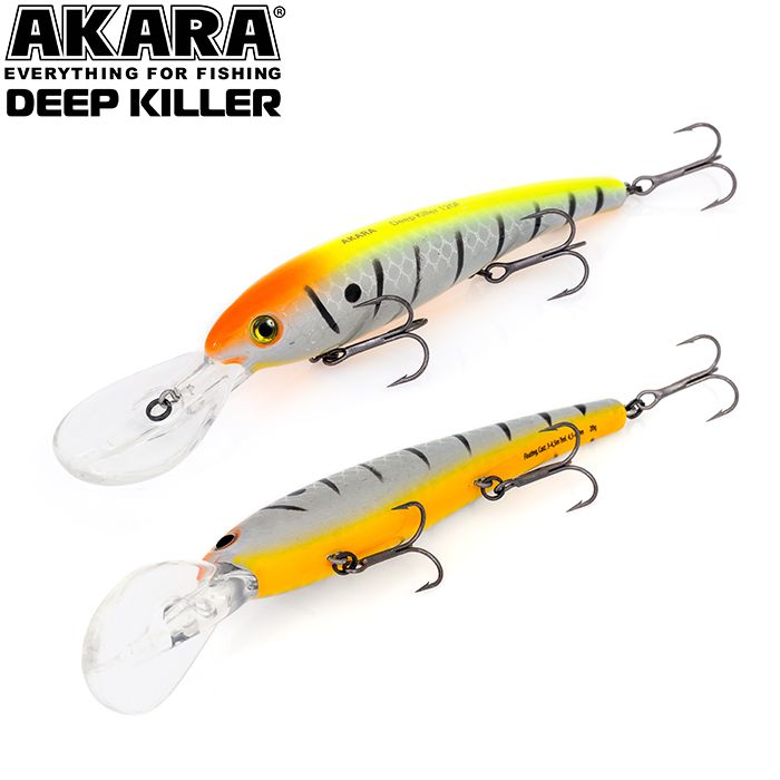 

Воблер Akara Deep Killer 120F 20 гр 5/7 oz 4,7 in A 6, Разноцветный, Deep Killer