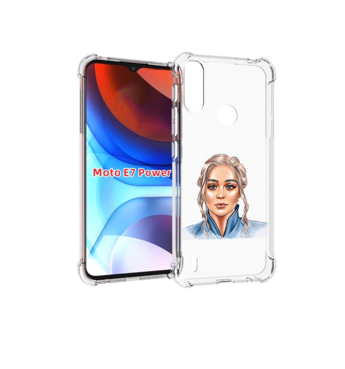 

Чехол MyPads красивая-нарисованная-девушка-блондинка женский для Motorola Moto E7 Power, Прозрачный, Tocco